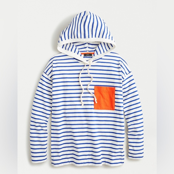 J. Crew Mariner Cloth Patch Pocket Hoodie - Picture 1 of 7